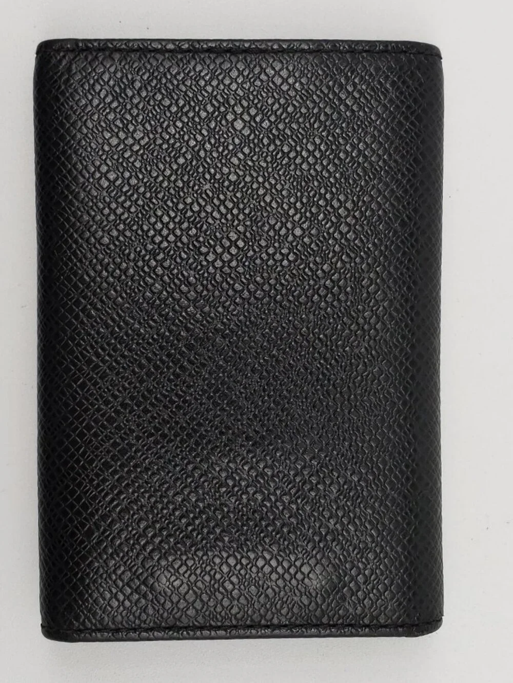 Authentic Louis Vuitton 6-Key Holder – Black Leather – Silver Hardware
